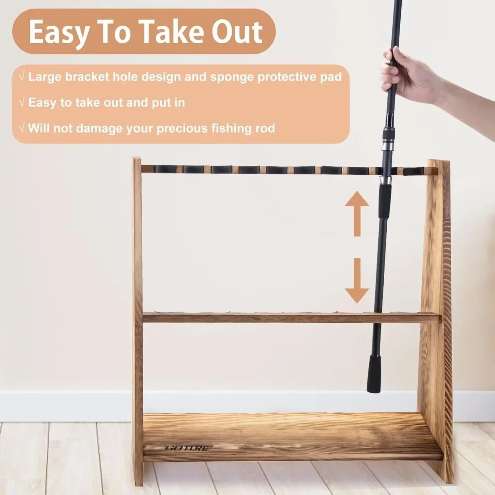 Goture Verkoolde dennenhouten  - Carbon Fishing Rod recensie en prijs
