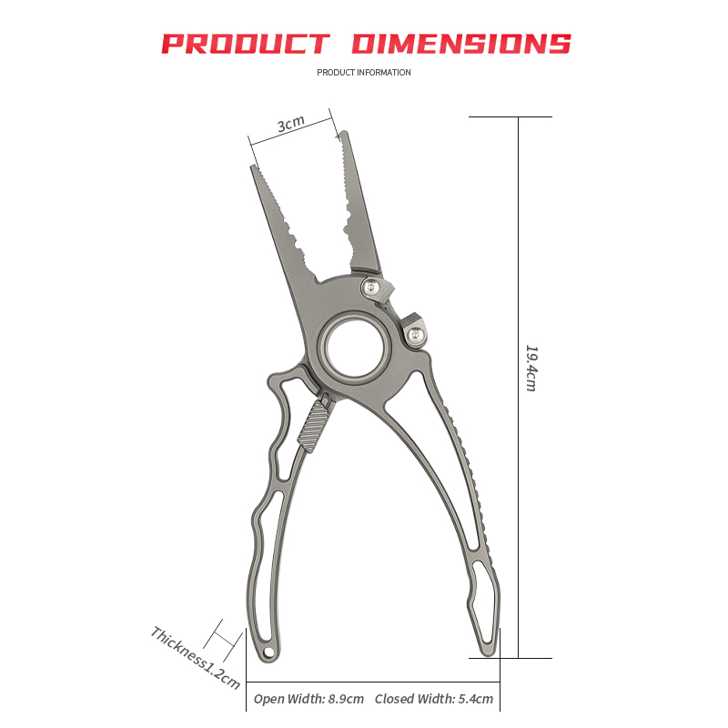 Hoogwaardige titanium visplier - Fishing Equipment Logo recensie en prijs