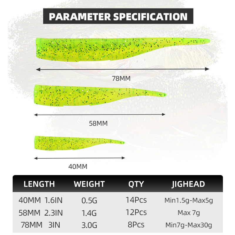 BLUX Nieuwe Dart Worm Zacht Aa - Soft Plastic Lure recensie en prijs
