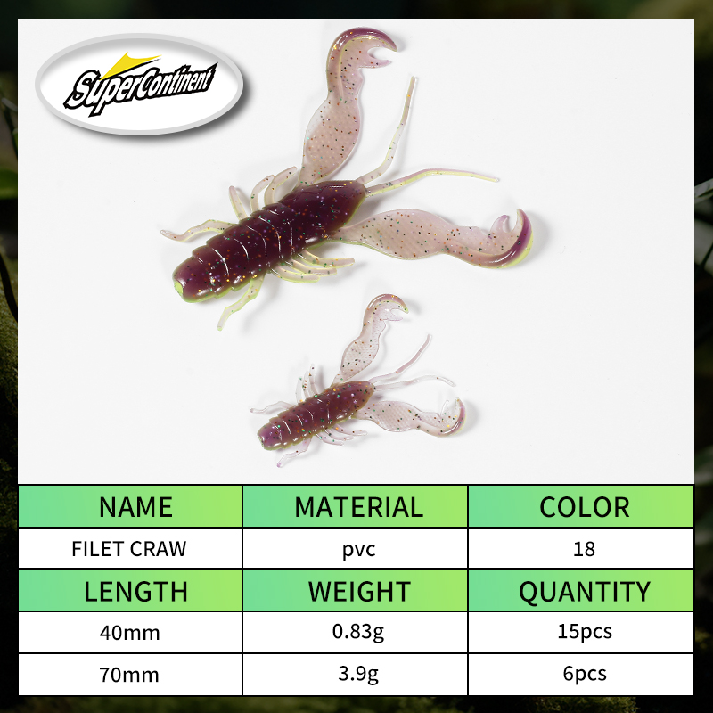 2023 Supercontinent Filet Craw - Soft Plastic Lure recensie en prijs